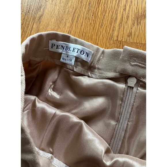 NWT Pendleton Vintage Wool Beige Double Breasted Skirt Suit 6/4 - Picture 6 of 7